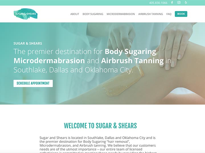 Sugar and Shears. Web design services for small business_